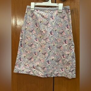 Boden Pink and Red Sequin A-Line Midi Skirt